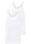 Schiesser Essentials Doppelripp Singlet 2Pack Ondermode Wit