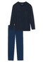 Schiesser Essentials Nightwear Single Jersey Nachtmode Royal Blue-Dark Blue
