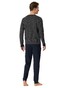 Schiesser Fantasy Design Long Sleeve Nachtmode Navy