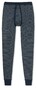 Schiesser Feinripp Melange Long Johns Ondermode Donker Blauw