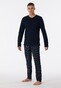 Schiesser Fine Interlock Long Nachtmode Blauw