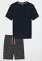 Schiesser Fine Interlock Set Nachtmode Navy