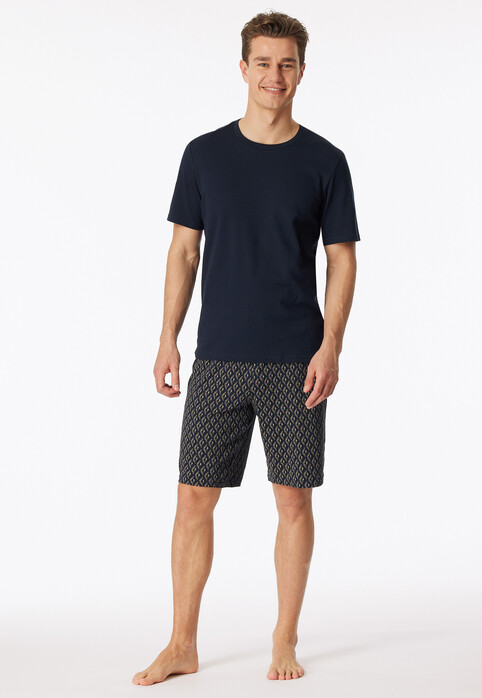 Schiesser Fine Interlock Set Nachtmode Navy