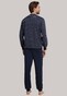 Schiesser Lange Pyjama Dark Sapphire Nachtmode Donker Blauw