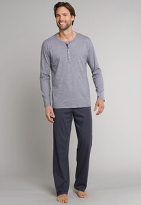 Schiesser Lange Pyjama Ebony Nachtmode Antraciet