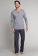 Schiesser Lange Pyjama Ebony Nachtmode Antraciet