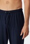 Schiesser Lange Pyjama Ebony Nachtmode Blauw