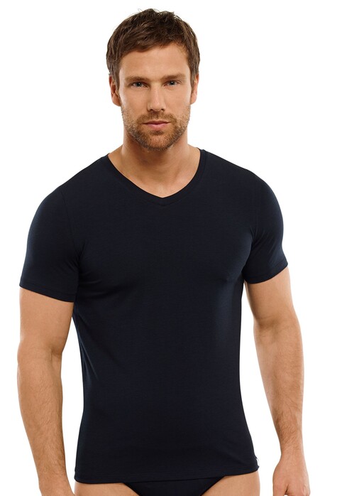 Schiesser Long Life Soft T-Shirt Ondermode Dark Navy