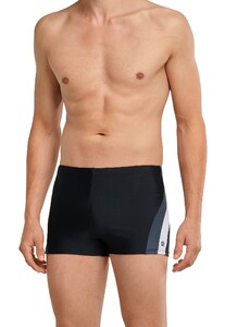 Schiesser Nautical Active Swimshorts Side Stripes Badmode Zwart