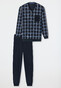 Schiesser Organic Cotton Comfort Nightwear Nachtmode Navy