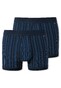 Schiesser Original Classics Short Trunks Striped 2Pack Ondermode Donker Blauw