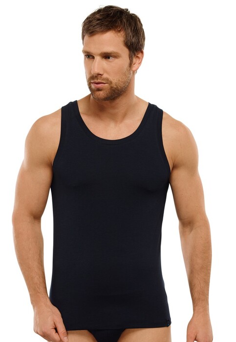 Schiesser Singlet Long Life Soft Ondermode Dark Navy