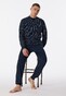 Schiesser Striped Long Comfort Nightwear Nachtmode Blauw