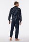 Schiesser Striped Long Comfort Nightwear Nachtmode Blauw