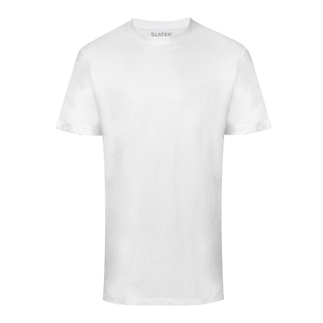 Slater Basic 2-pack T-shirt Round-Neck T-Shirt Wit