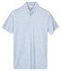 Thomas Maine Allover Fine Pattern Liquid Cotton Button-Down Poloshirt Light Blue
