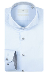 Thomas Maine Bari Cutaway Collar Fine Two-Ply Cotton Twill Overhemd Light Blue-Soft Grey