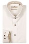 Thomas Maine Bari Cutaway Cotton Two-Ply Twill Subtle Uni Color Contrast Overhemd Wit-Licht Beige