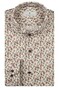 Thomas Maine Bari Cutaway Yarn Dyed Twill Floral Pattern Overhemd Licht Beige