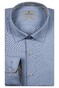 Thomas Maine Bergamo Hidden Button-Down Two-Ply Twill Subtle Floral Contrast Overhemd Blauw-Navy