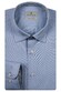 Thomas Maine Bergamo Two-Ply Cotton Twill Leaves Contrast Overhemd Blauw-Blauw