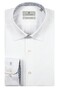 Thomas Maine Bergamo Two-Ply Cotton Twill Leaves Contrast Overhemd Wit-Blauw