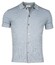 Thomas Maine Button Cardigan Shirt Half Milano Knit Rib On Face Vest Licht Blauw