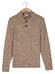 Thomas Maine Button Closure Merino Wool  Vertical Rib Structure Knit Trui Grijs