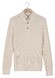 Thomas Maine Button Placket Waffle Structure Knit Nylon Plated Pullover Off White