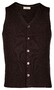 Thomas Maine Buttons Front Double Layer Structure Knit Waistcoat Brown