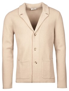 Thomas Maine Cardigan Blazer Double Knit Structure On Face Beige