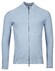 Thomas Maine Cardigan Full Two-Way Zip Structure Knit Piqué Garment Dye Vest Licht Blauw