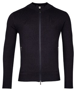 Thomas Maine Cardigan Full Zip Half Milano Knit Vest Navy