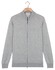 Thomas Maine Cardigan Full Zip Single Knit Subtle Melange Color Merino Wool Vest Licht Grijs