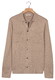 Thomas Maine Cardigan Overshirt Half Milano Knit Vest Beige Melange