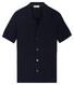 Thomas Maine Cardigan Shirt Buttons Stroke Pattern Knit Vest Navy