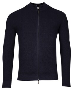 Thomas Maine Cardigan Zip Allover Half Cardigan Knit Vest Navy