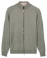 Thomas Maine Cardigan Zip Double Knit Cotton Plated Vest Groen