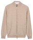 Thomas Maine Cardigan Zip Double Knit Cotton Plated Vest Licht Beige
