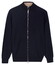 Thomas Maine Cardigan Zip Double Knit Cotton Plated Vest Navy