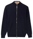 Thomas Maine Cardigan Zip Double Knit Cotton Plated Vest Navy