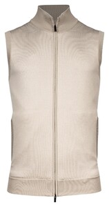 Thomas Maine Cardigan Zip No Sleeve Double Knit Inner Cotton Layer Vest Kitt