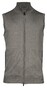 Thomas Maine Cardigan Zip No Sleeve Double Knit Inner Cotton Layer Vest Taupe