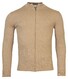 Thomas Maine Cardigan Zip Single Knit Merino Wool Vest Zand Melange