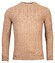 Thomas Maine Cashmere Crew Neck Single Knit Cable Pattern Trui Camel