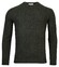 Thomas Maine Cashmere Crew Neck Single Knit Cable Pattern Trui Dark Bottle Green