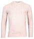 Thomas Maine Cashmere Crew Neck Single Knit Cable Pattern Trui Licht Lila