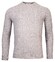 Thomas Maine Cashmere Crew Neck Single Knit Cable Pattern Trui Midden Grijs