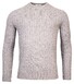 Thomas Maine Cashmere Crew Neck Single Knit Cable Pattern Trui Midden Grijs