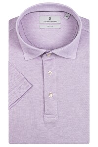 Thomas Maine Cotton Piqué Short Sleeve Polo Lila